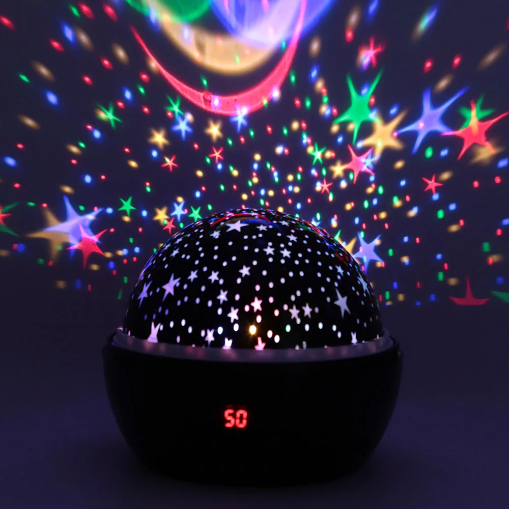 

Star Sky Rotating Projection Night Light 360 Degree Dynamic Projection Silent Rotation Adjustable Color Light Combinations z20