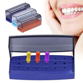 

3 Colors 18 Holes Disinfection Box Case Dental Bur Block Autoclavable Dentist Tool