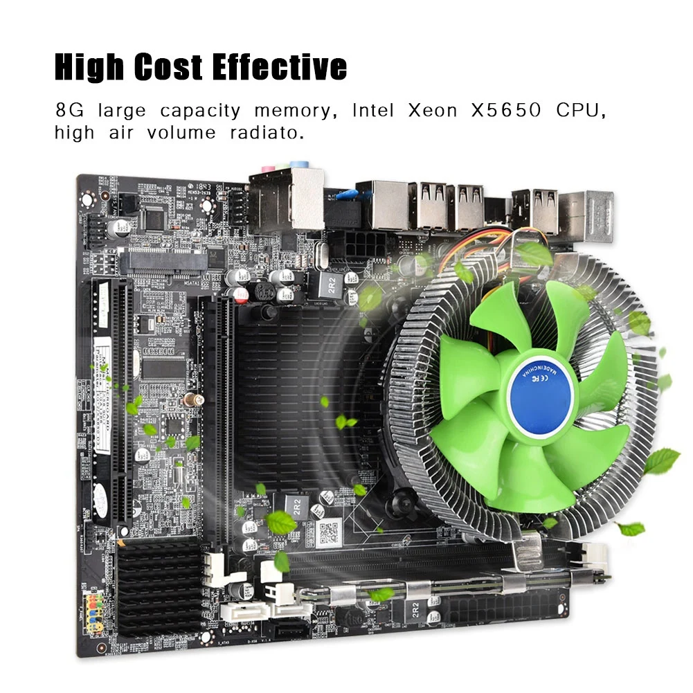 

X58 Desk Top PC Motherboard Set X5650 CPU 8G Memory Main Board Set