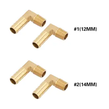 

2pcs 1/4" Male Thread Brass Elbow Barbed Coupling Connector Hose Fitting Hot