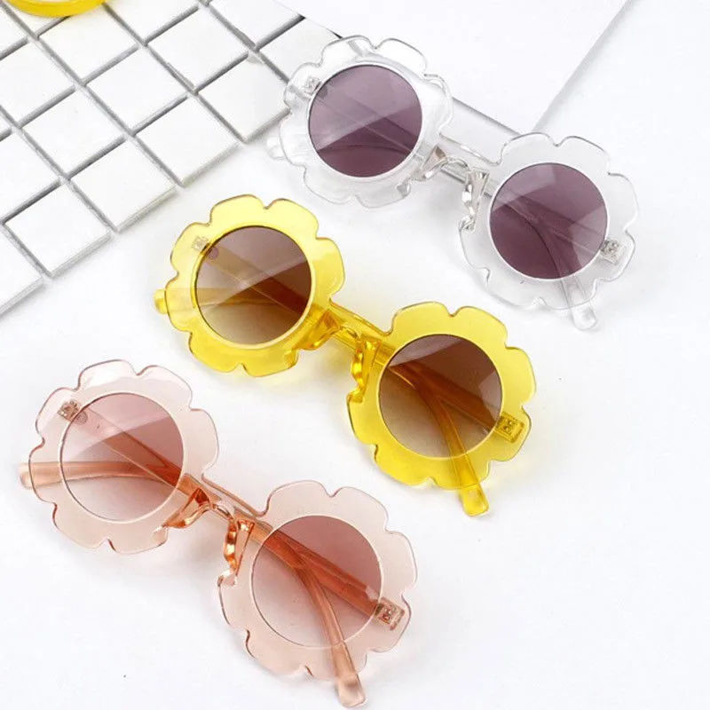 Новые детские солнечные очки в форме подсолнуха, новые игрушки для мальчиков и девочек, солнцезащитные очки для улицы