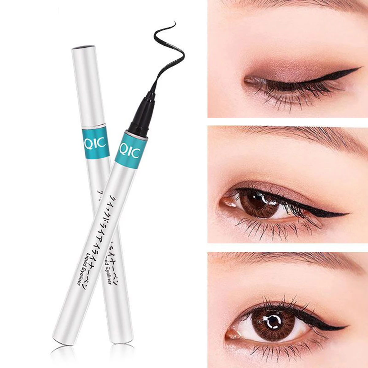 brand new liquid black eyeliner silver tube waterproof sweat proof