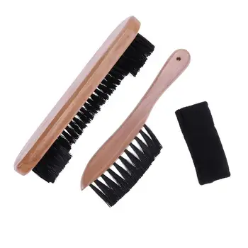 

3Pcs Billiard Table 9" Brush Rail Brush Wood Pool Table Cleanning Tool Billiard Accessories with Billiard Cues Cleaning Cloth