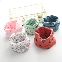 Здоровый хлопковый Детский шарф с изображением снега, Kawaii, детский шарф для малышей с цветочным принтом, кольцо для мальчиков, маленькие шарфы для девушек