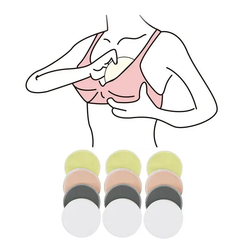 12pcs Washable Nursing Breast Pads Spill Prevention Breast Pad For