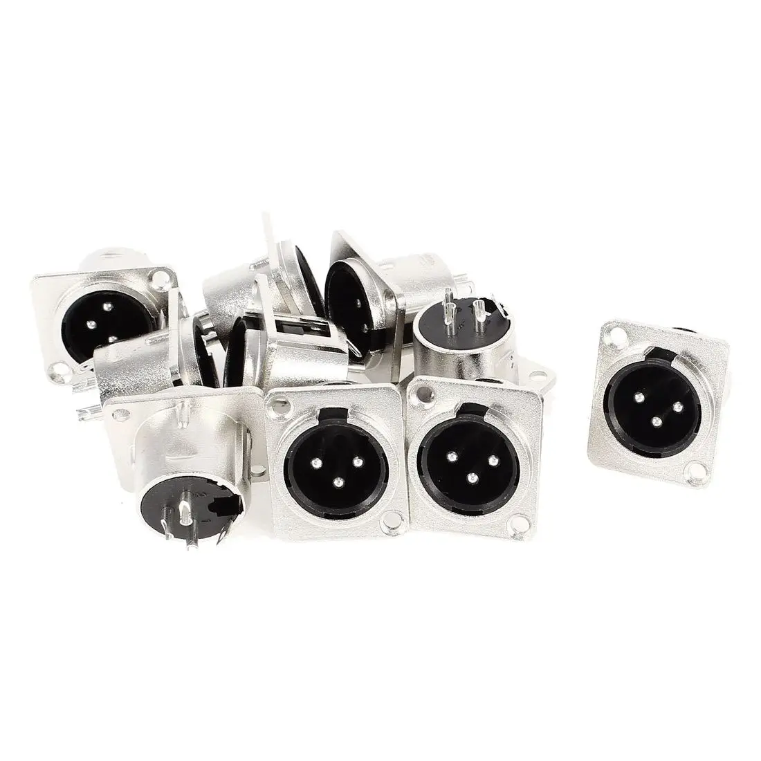 

BIFI-10 x XLR Male Chassis Panel Mount Socket 3 Pin Audio Studio Connector