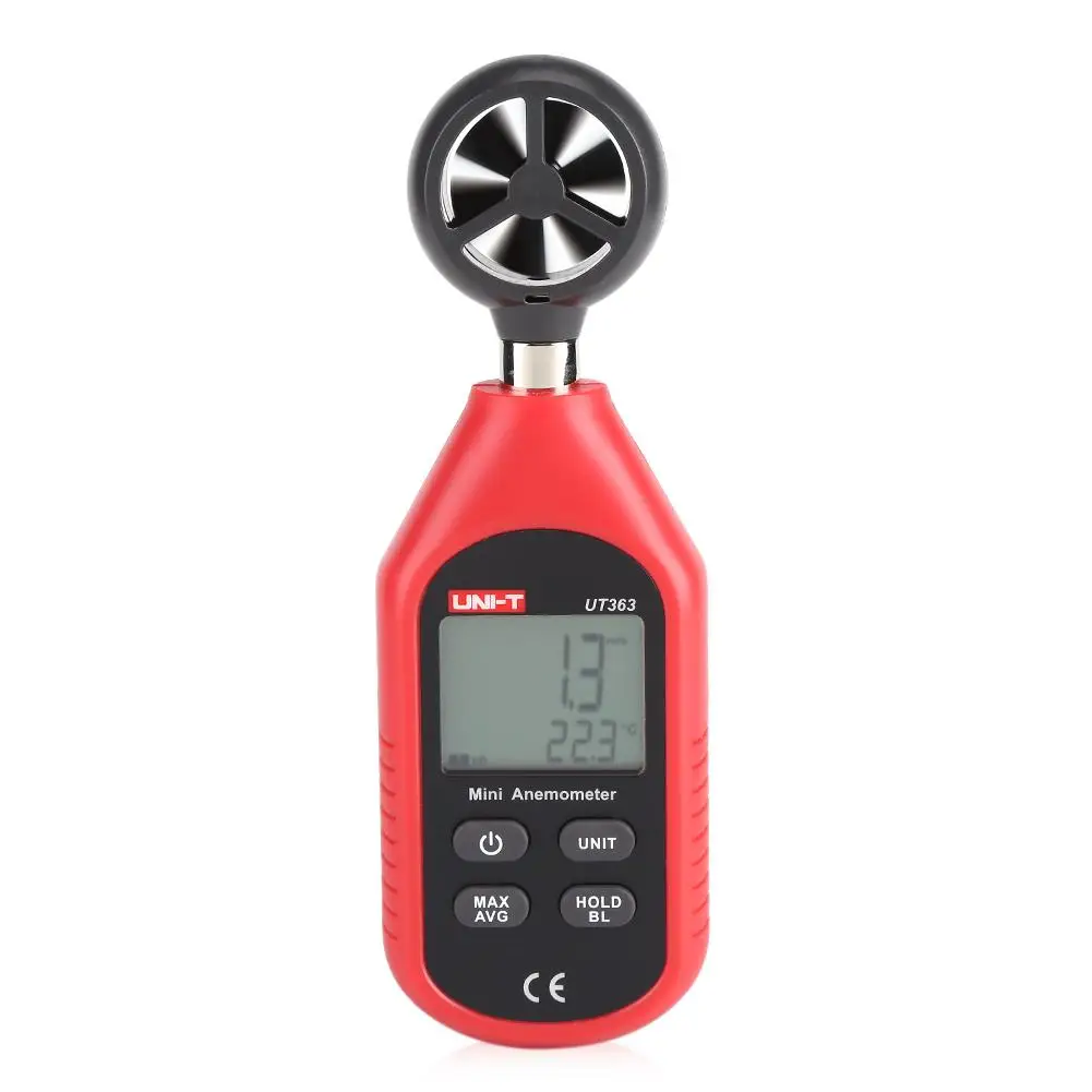 UNI T UT363 High Accuracy LCD Digital Anemometer Wind Speed Temperature