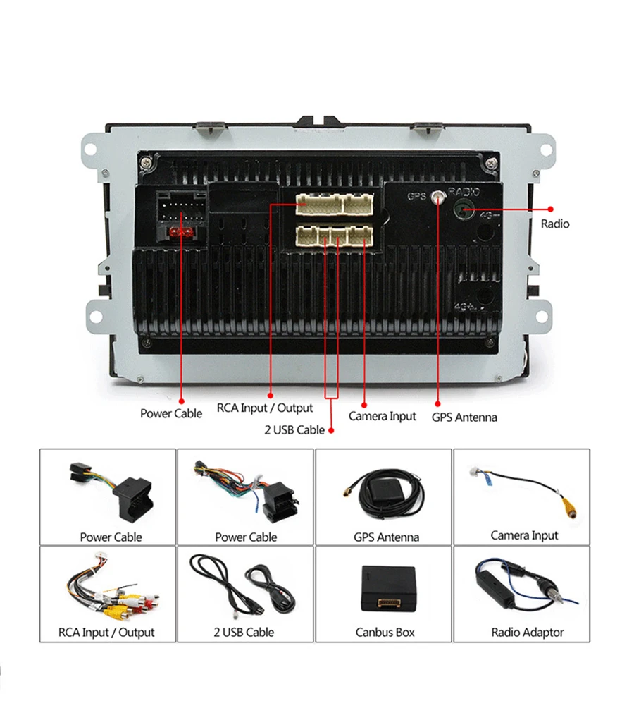  9”Auto radio Android 8.1 1080P Quad Core RAM 1GB ROM 16GB GPS Navigation Car Stereo Radio 2 Din And