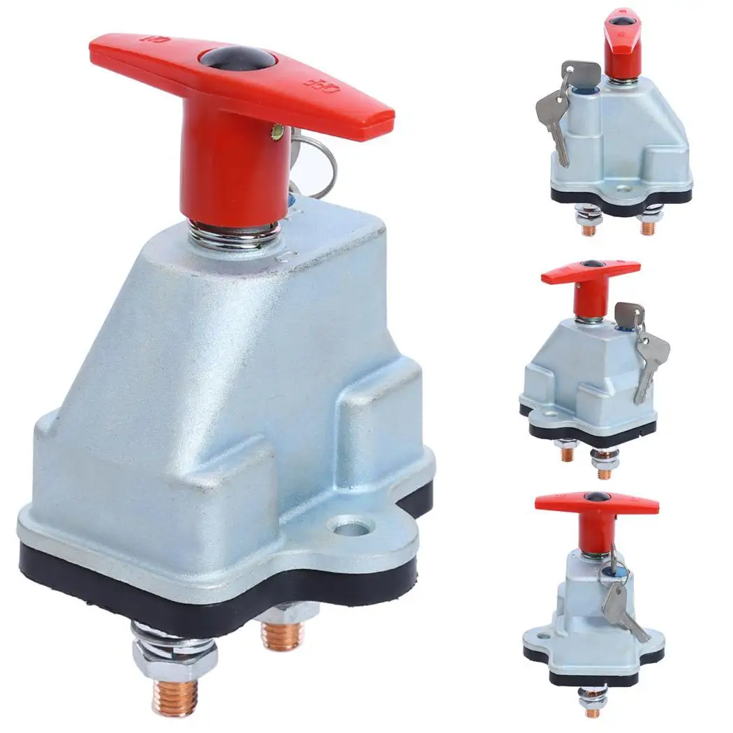 

General 12-24V 250A Boat Auto Battery Disconnect Isolator 12V White Switch with keys Position