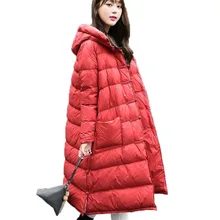 Пуховая куртка длинный светильник винтажный китайский национальный стиль размера плюс свободная зимняя верхняя одежда зимнее пальто женская одежда J800