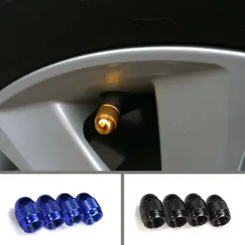

4 Pcs Tire Wheel Rims Stem Air Valve Caps Tyre Cover Car Truck Bike Aluminum Bullet Shaped Valve Core Cover
