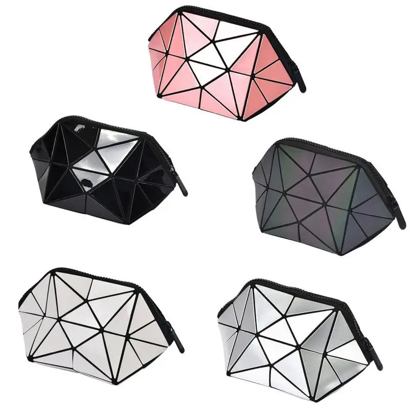 

Irregular Semicircular Diamond Cosmetic Bag Dust-proof Hand-feeling Casual Folding Easy To Carry Finishing Package Storage Tools