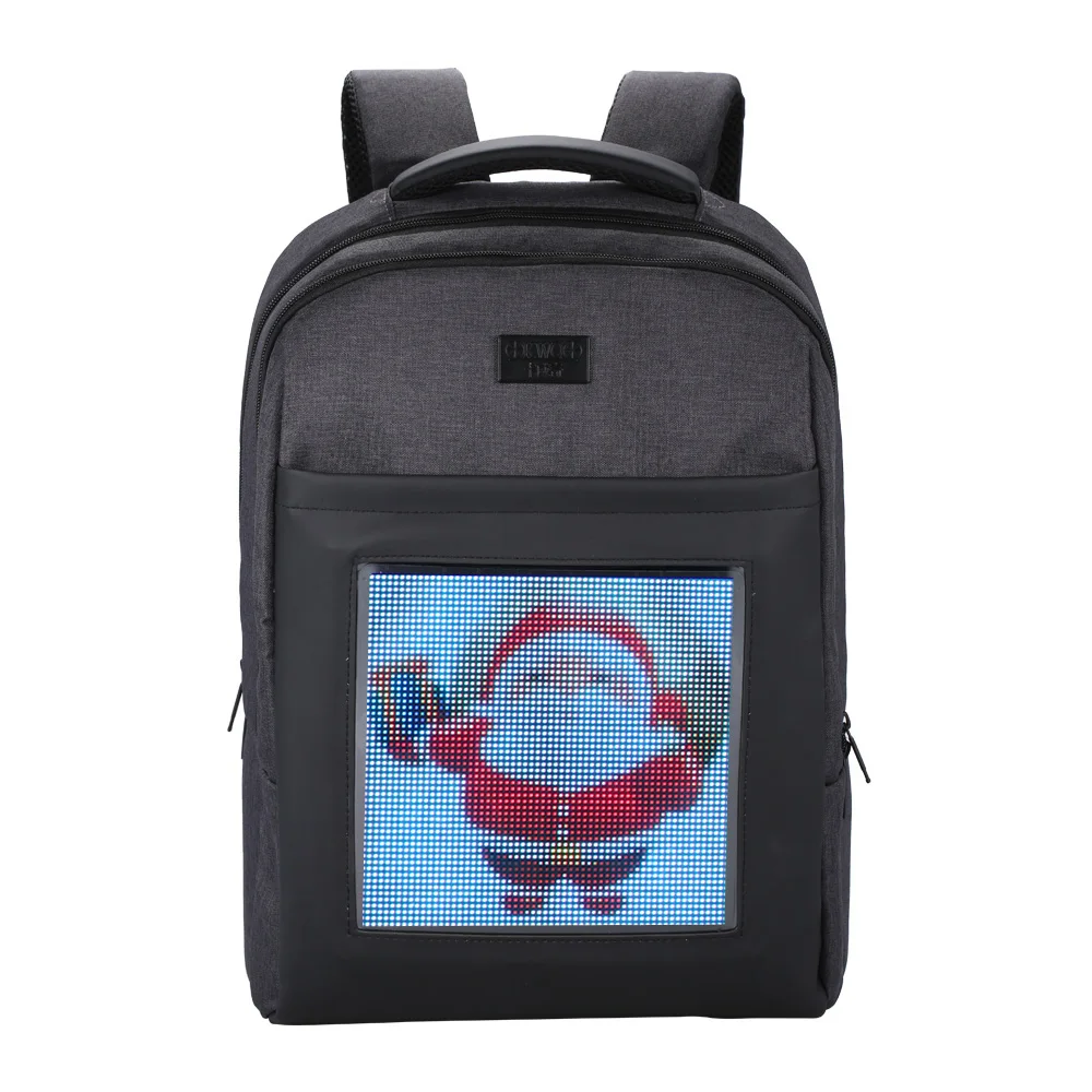 

Dynamic LED Cool Backbag Compact Advertising Backpack Laptop Schoolbag Double Shoulder Bag with Mobile Billboard