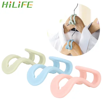 

HILIFE Wardrobe Storage 5Pcs Mini Clothes Hanger Plastic Easy Hook Clothes Holder Hooks Home Closet Organizer Storage Rack