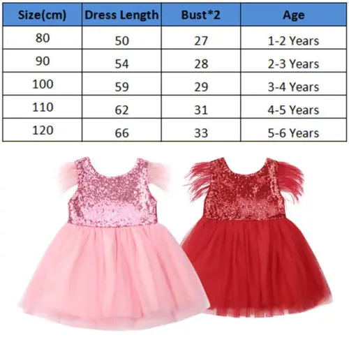Multitrust бренд малыш для новорожденных девочек с блестками красный розовый платье перо рукав принцесса вечерние вечеринка Свадьба пачка летнее милое платье