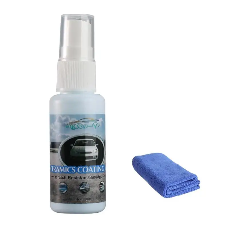 

New 30mL 9H Car Paint Polish Liquid Auto Motorcycle Anti-scratch Super Hydrophobic Ceramic Coating liquid skin with/no towel