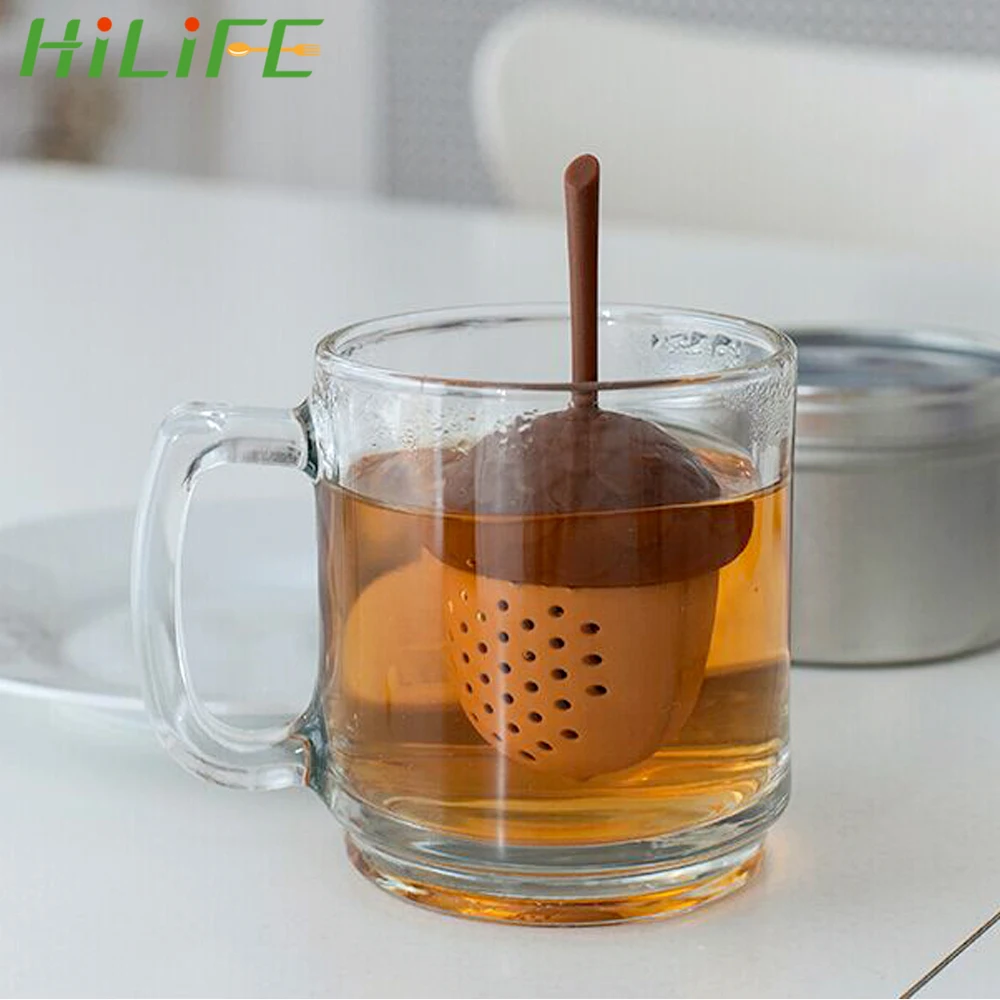HILIFE чайный пакетик ситечко для заварки чая силиконовая форма желудя диффузор для специй кухонные аксессуары гаджеты