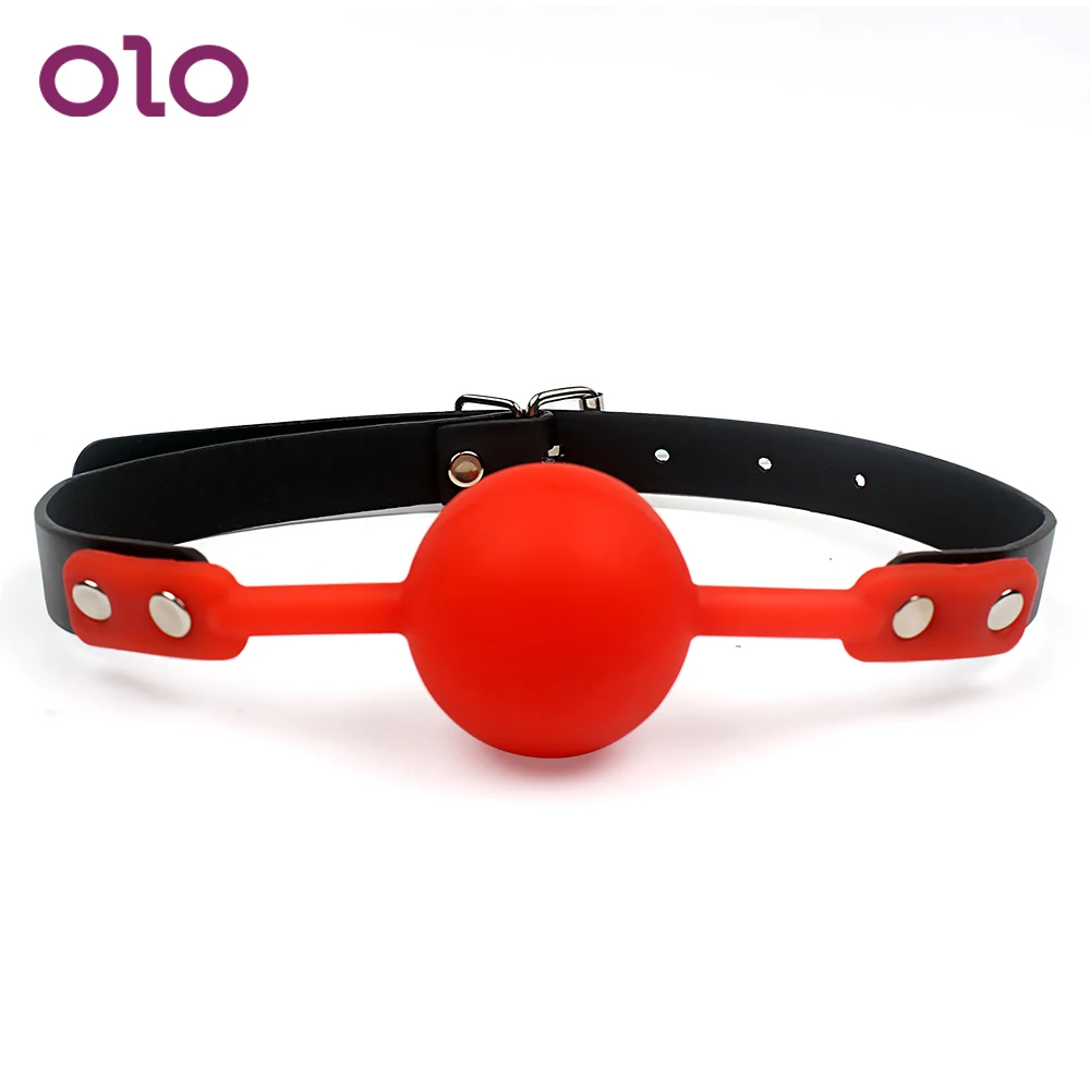 OLO для пероральной фиксации рта Gag SM из искусственной кожи Band силиконовые шарики