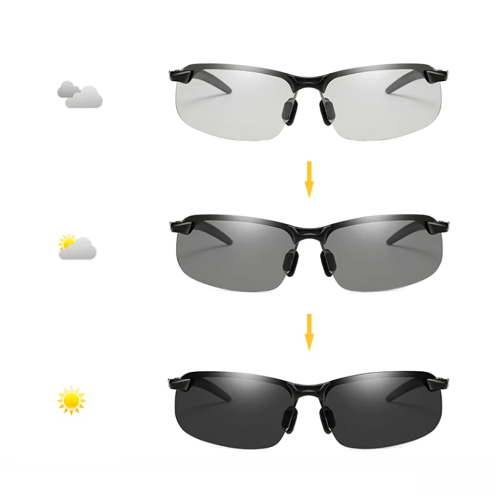 1Pc Photochromic Sunglasses Men Polarized Chameleon Glasses Male Change
