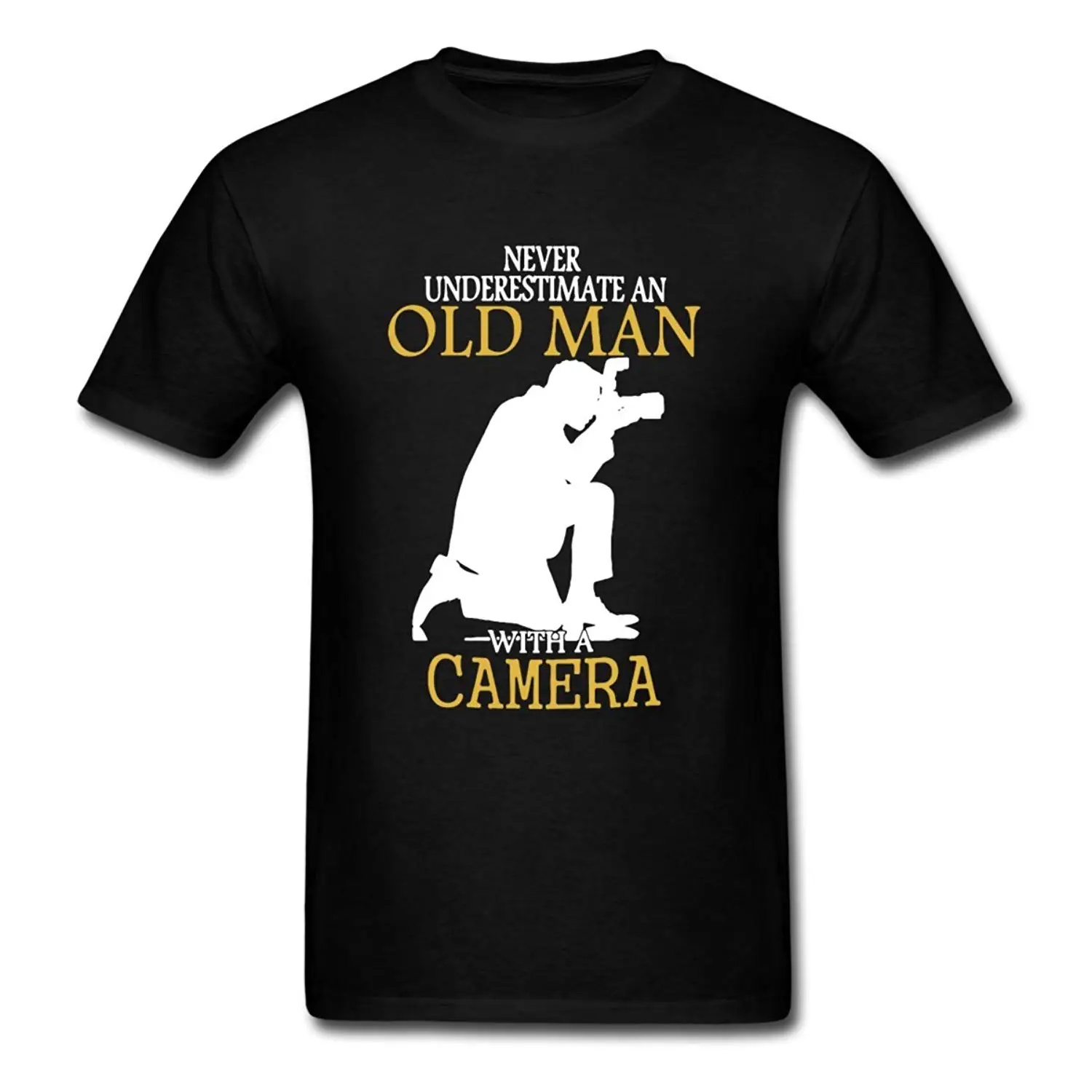 Never Underestimate an Old Man A Camera Men's T-Shirt | Мужская одежда