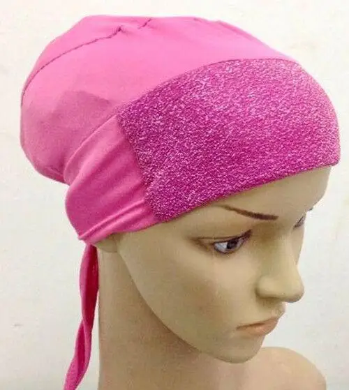 Мусульманский Хиджаб подшарф шапка шаль ислам тюрбан шарф растягивающаяся Арабская внутренняя Шапка Повязка для головы хиджаб кристалл конопли платок