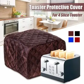 

New Toaster Cover Dust Cover Bread Maker Machine Toaster Cover-up For Four Slice Toaster Anti Dust /Fingerprint Protective Cover