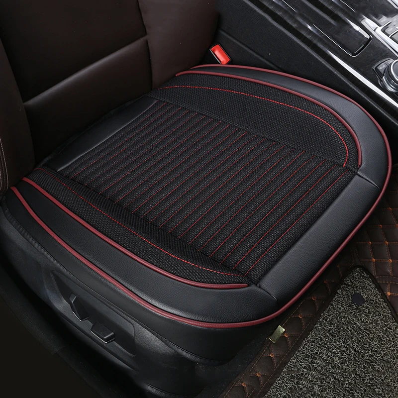 

Universal PU Leather Car Truck Cover Seat Protector Cushion Front Cover Black