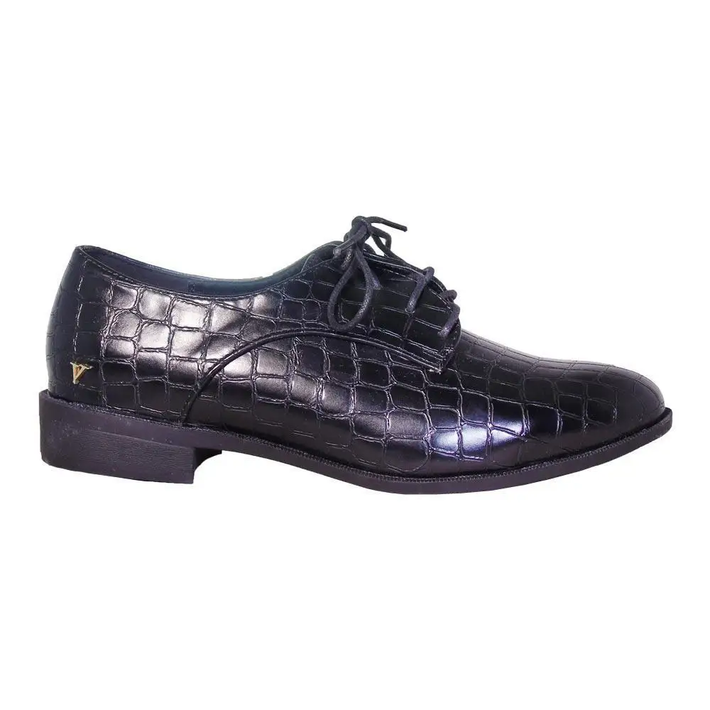 VERONA-WOMAN-SKIN-SHOES PLANES-VERONA 22904C BLUCHER COCO BLACK- | Обувь