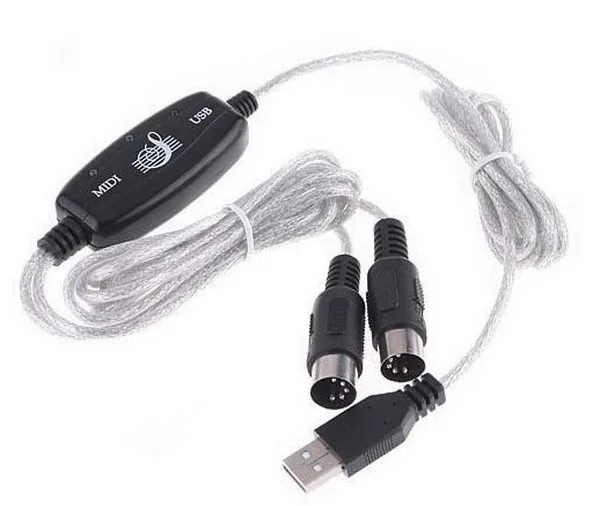 100 шт. 2 м/6 футов музыкальная клавиатура для ПК USB MIDI кабель Интерфейс адаптер