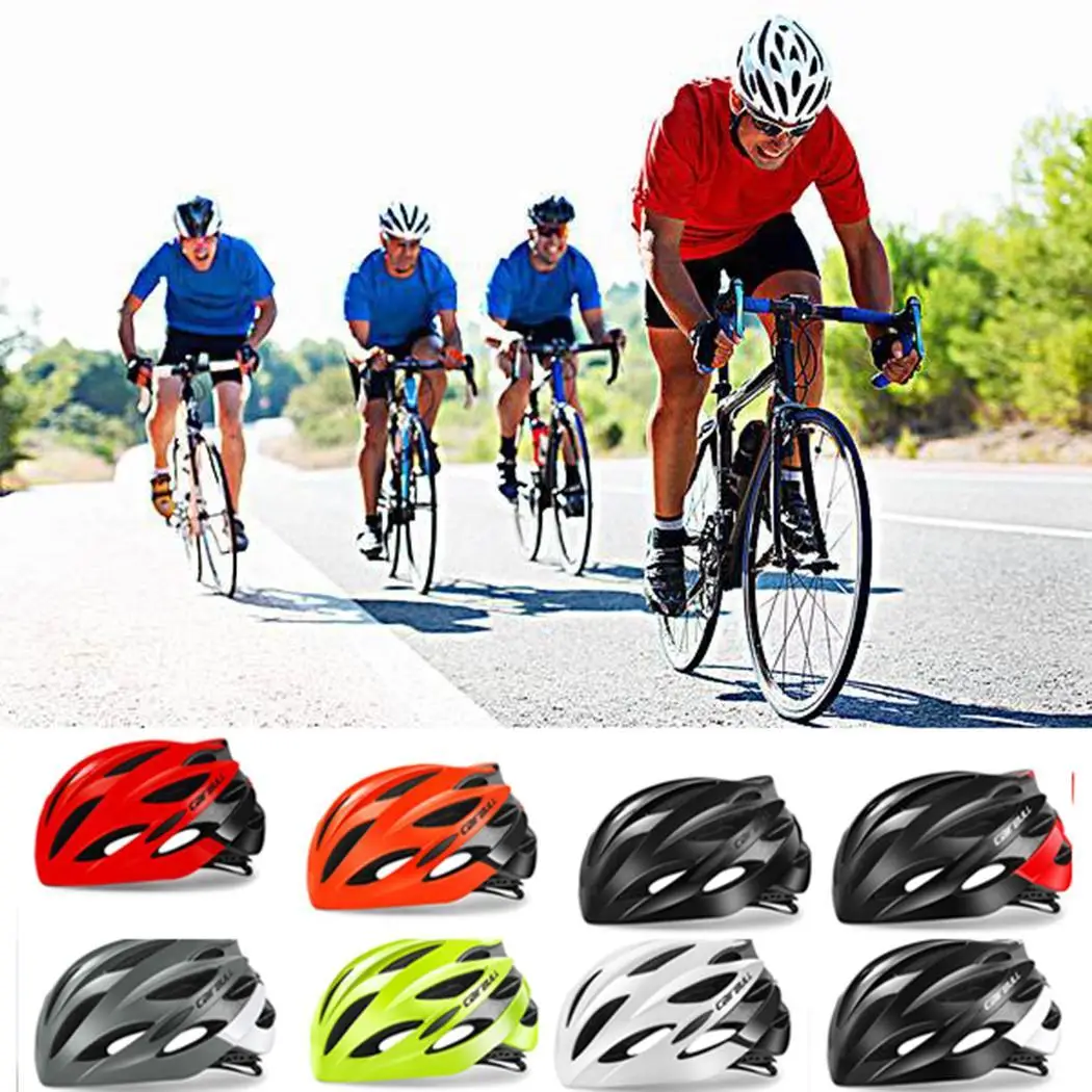 

2018 Lightweight Bicycle Helmet Breathable Road Racing Helmets Sports Safety All-terrai Cycling Helmet M L Black White