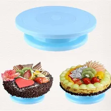 Горячая 50 шт. 28 см пластиковая Поворотная тортовница для торта вращающаяся подставка для украшения торта противоскользящая круглая подставка для торта вращающаяся сковорода