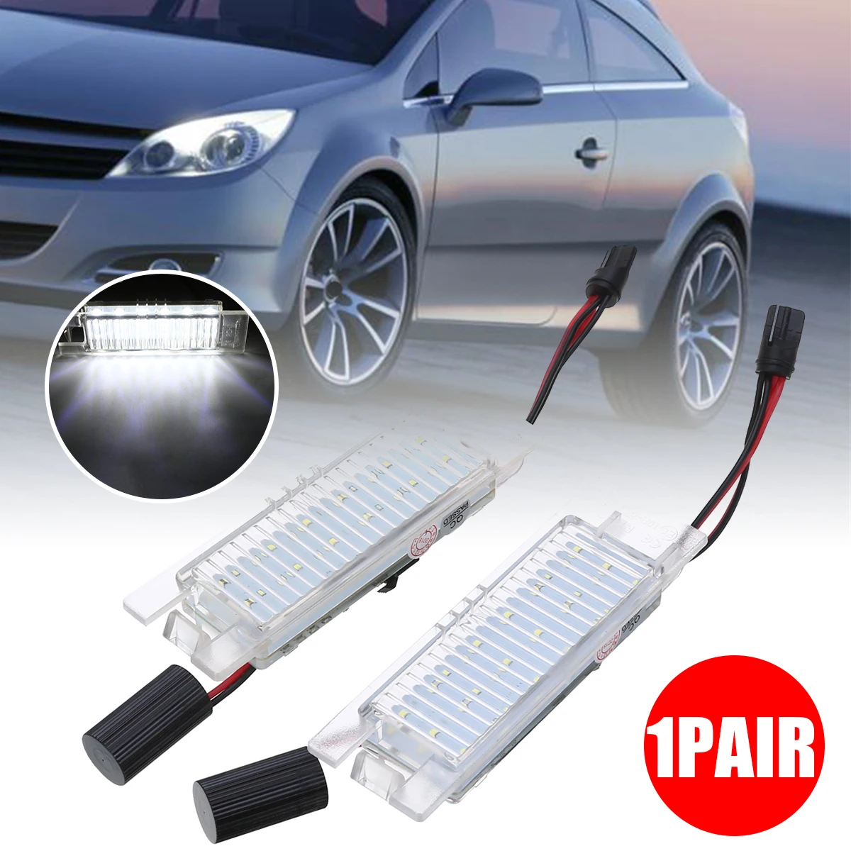 

Car Signal Lamp 1pc 12V 18LED License Plate Light Canbus Error Free For Vauxhall for Opel Corsa D Astra H Insignia