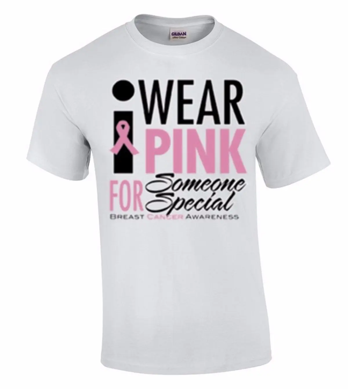 

Male Designing T Shirt Crew Neck I Wear Pink For Someone Special Ribbon Breast Cancer Awareness Men Short Tall T Shirt