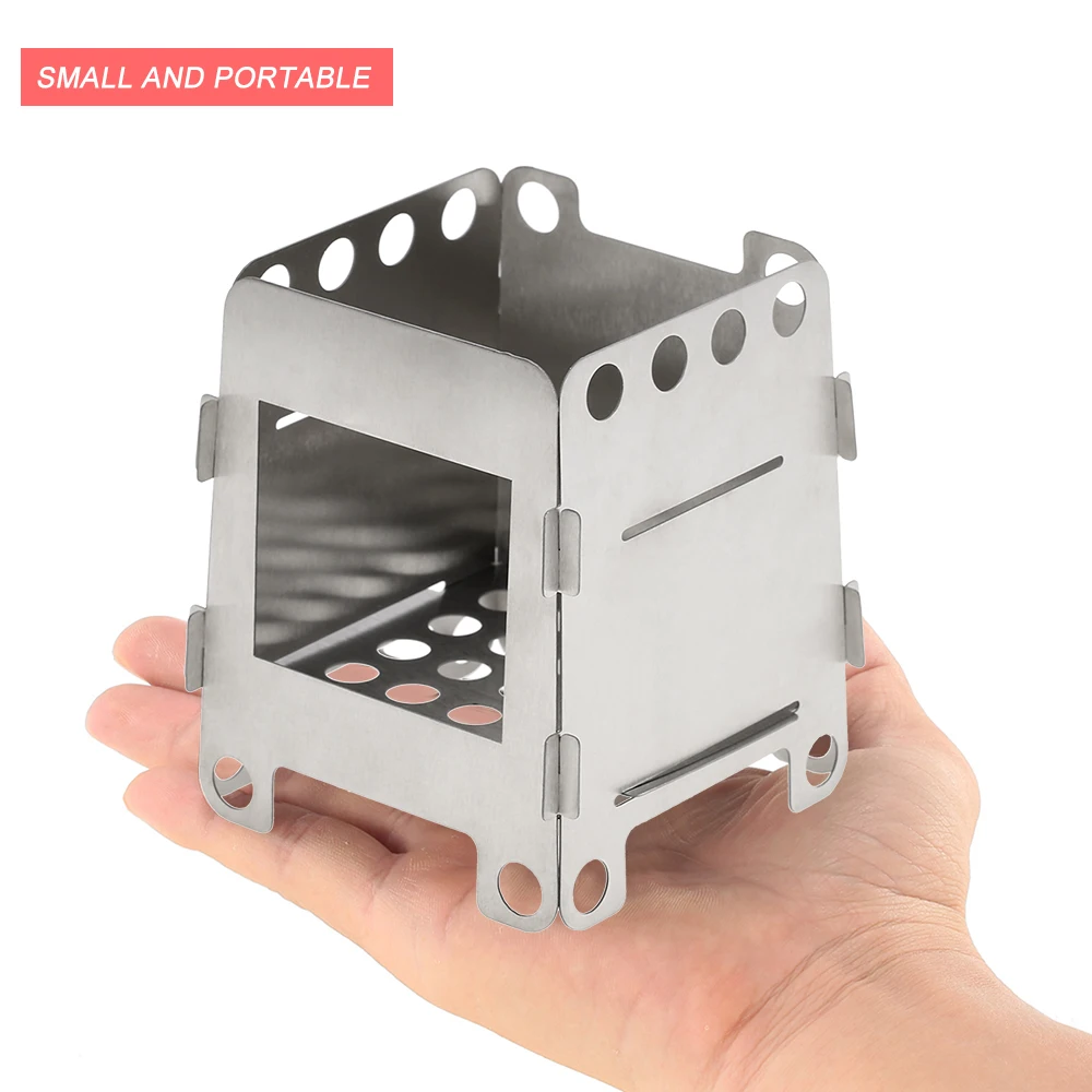 Lixada Titanium Camping Wood Stove Portable Outdoor Folding Wood