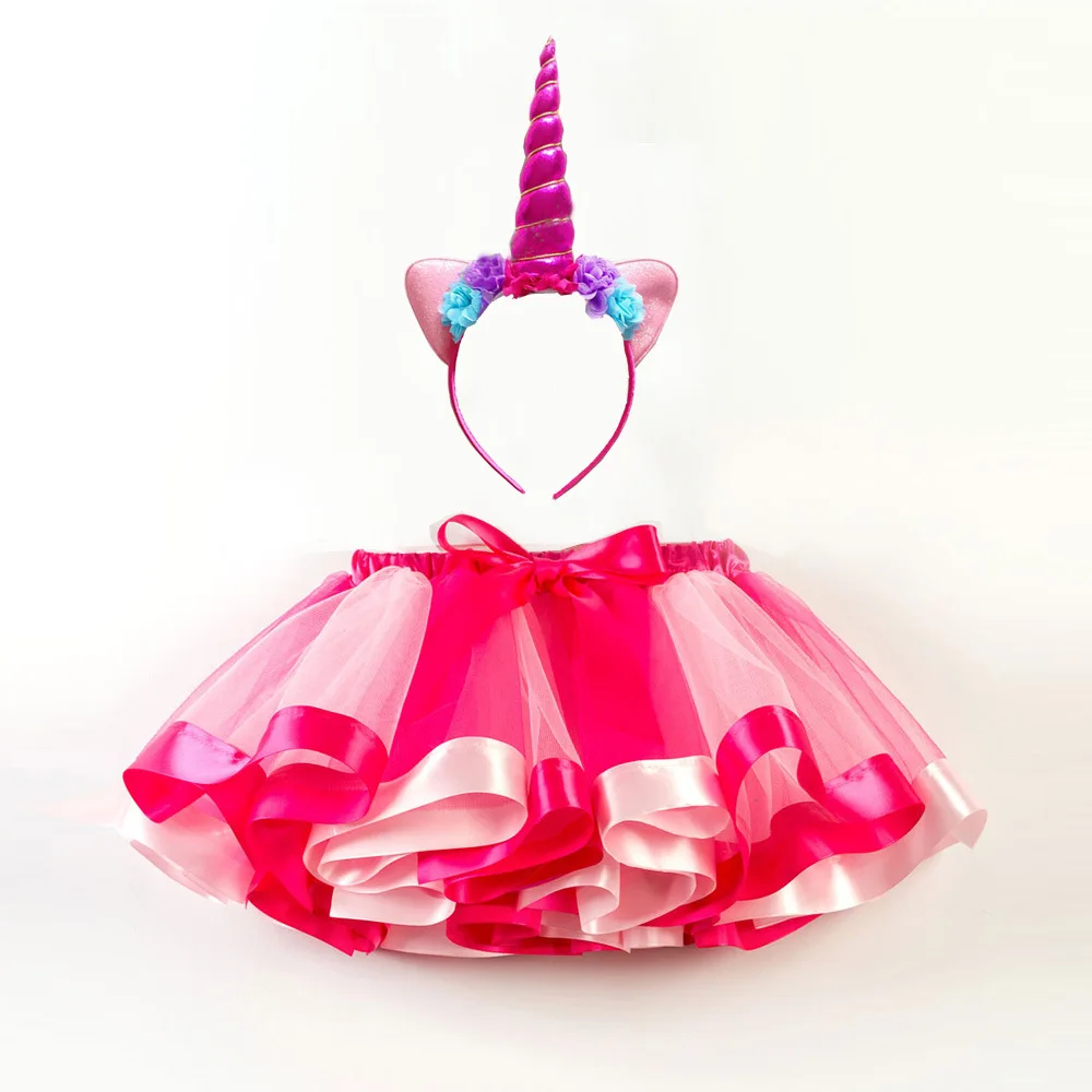 

14 Colors Available New Headband& Rainbow Tutu Skirt Set Combination Tutu Skirt Girl Kids Girl Clothing Tutu Girls Skirt