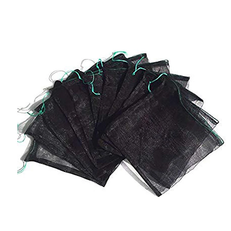 

100Pcs Garden Vegetable Grape Dragon Fruit Protection Bag, Agricultural Garden Vegetable Black Mesh Bag