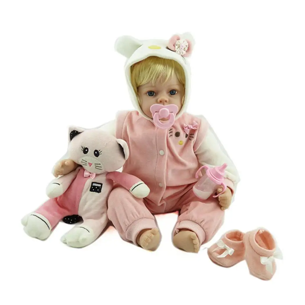 

Lifelike full silicone Reborn Baby Dolls Girl Silicone Bebes Reborns Kids Soft Silicone Realistic With Clothes Reborn Baby Doll