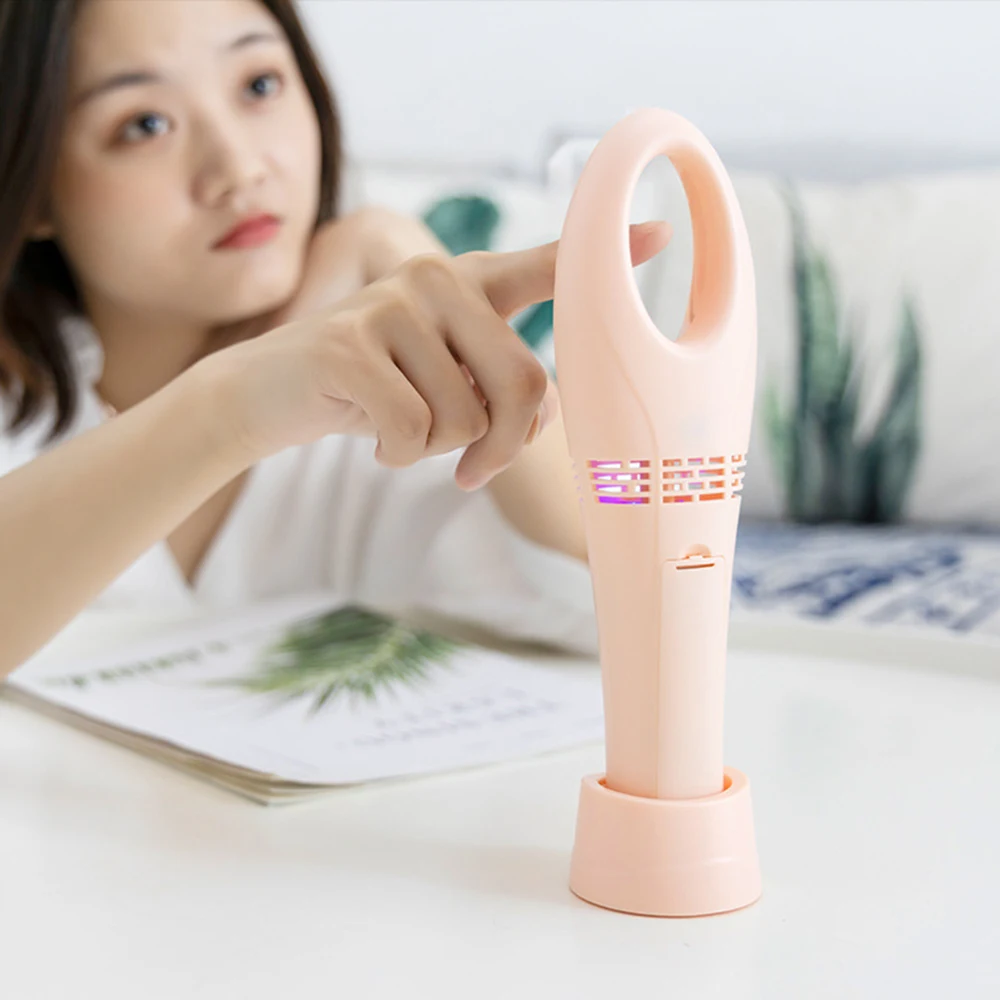 

Handheld USB Charging Leafless Fan Portable Bladeless Mini Cooler Handheld Fan Base Desktop Mini Cartoon Fans 3 Colors Dropship