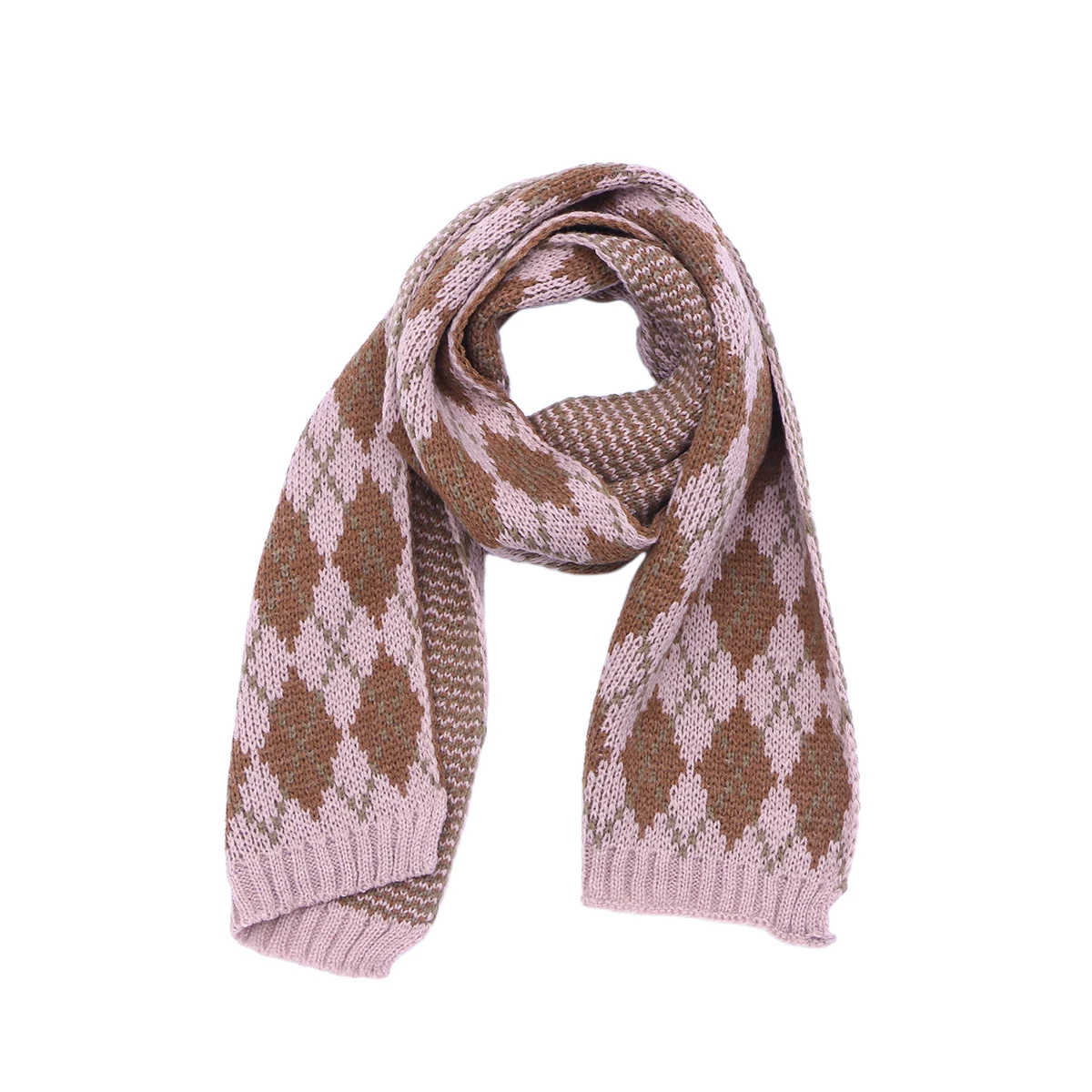 Vintage England Style Kids Autumn Winter Scarves Warm Knitted Scarf