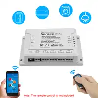 Sonoff 4CH R2/ Pro R2 Smart Wifi Switch Home 433MHz RF Wifi Light Switch 4 Gang 3 Working Modes Inching Interlock For Alexa