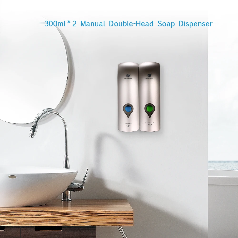 Stevige zeepdispenser van het perstype, 400 ml, wandmontage, dispenser voor vloeibare zeep voor badkamer kopen vanaf een prijs van 11