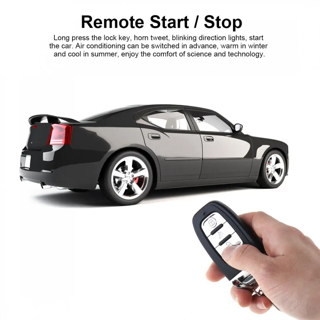  CARCHET 12V Smartphone Remote Start Stop Engine Initiating System Car Smart Alarm Keyless Entry Aut