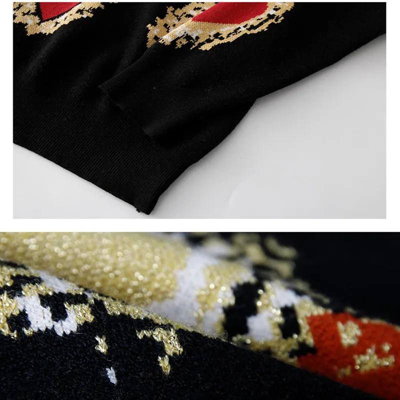 Autumn Fashion Vintage Heart Print Sweater Knitted Women Jumpers Pull Youth Femme Tender Lovely Elegant Classic Super Explosion Autumn Fashion Vintage Heart Print Sweater Knitted Women Jumpers Pull Youth Femme Tender Lovely Elegant Classic Super Explosion