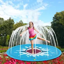 Посыпать игровой коврик для детей мультфильм Акула ПВХ с принтом надувной Открытый Летняя Вечеринка спринклер брызговик Подушка воды игрушки Новинка