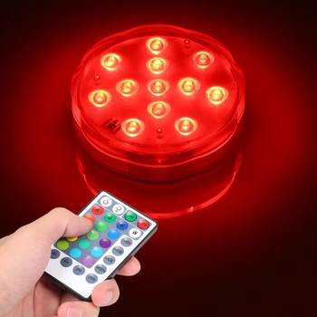 

Remote Control 10LED 12 LED Submersible Light Underwater Waterproof Light Multicolor Aquarium Diving Light Underwater Lamp