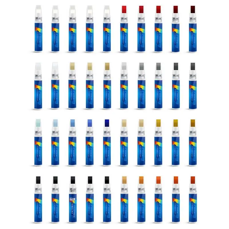 

40 PCS Automobile Paint Repair Pens Scratch Restoration Black White Brown Blue Clear Car Scratch Repair