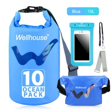 Сухая сумка для плавания, чехол для телефона, сумка для хранения на открытом воздухе, для путешествий, для пляжа, для катания на байдарках, для катания на лодках, для походов, набор из 3 предметов