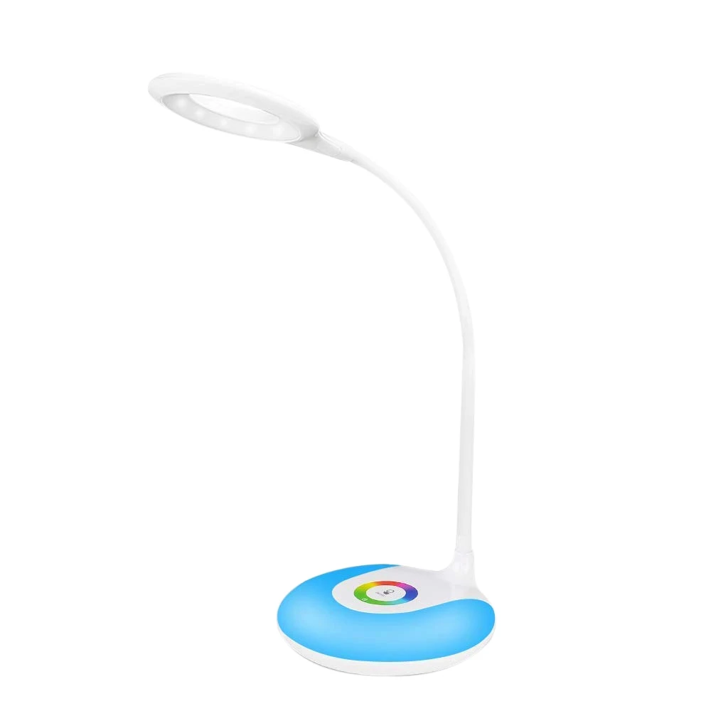 

Led Desk Lamp With Flexible Gooseneck Colorful Changing Night Light,1500Mah Rechargeable Eye Caring Study Reading Lamps
