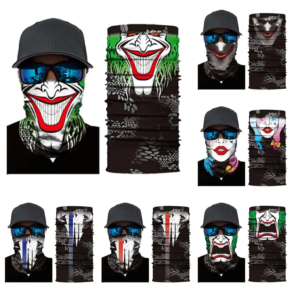 

Cycling Motorcycle Head Scarf Neck Warmer Skull Face Mask Ski Balaclava Headband Mask Scary halloween Face Shield Outdoor