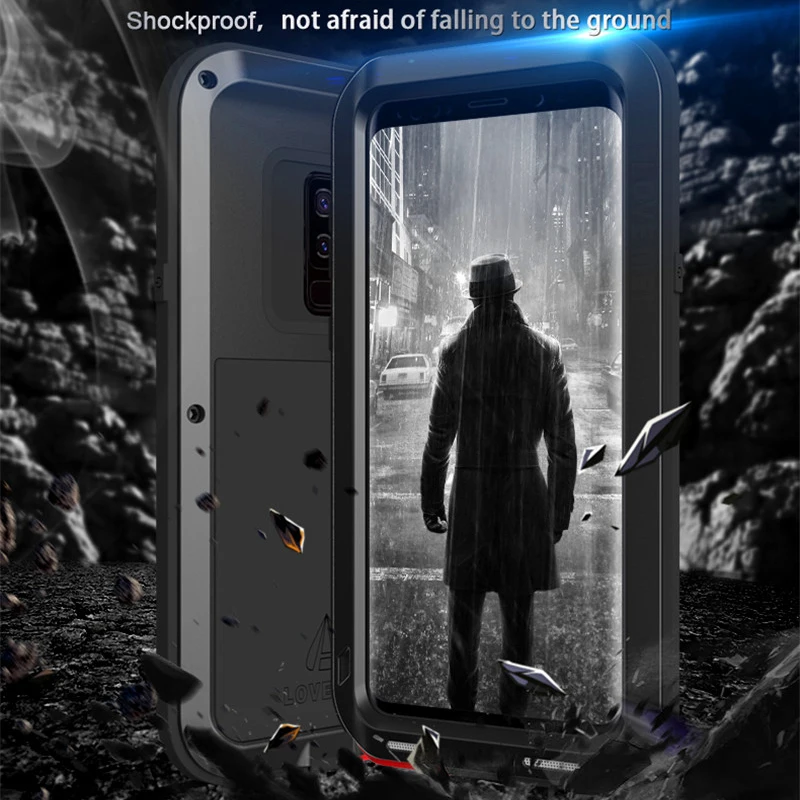 

S9 S9Plus Armor Metal Shockproof Case for Samsung Galaxy S9 Aluminum Life Waterproof Cover For Galaxy S 9 S9 Plus Phone Bags